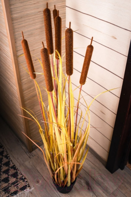 Искусственное растение Merry Bear Home Decor Микс трава-рогоз желтеющий / KD4053-135-22