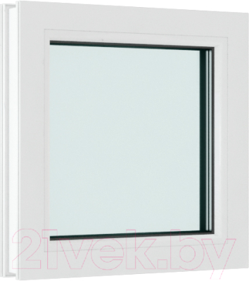 Окно ПВХ Brusbox Одностворчатое глухое 3 стекла (600x600x70)