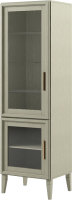 Шкаф с витриной Молодечномебель Charlie D-2 ВМФ-1525-01 левый (серый агат) - 