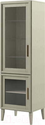 Шкаф с витриной Молодечномебель Charlie D-2 ВМФ-1525-01 левый (серый агат)