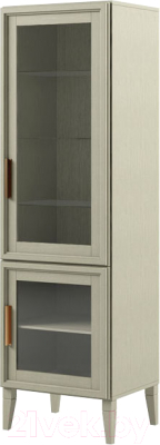 Шкаф с витриной Молодечномебель Charlie D-2 ВМФ-1525 правый (серый агат)
