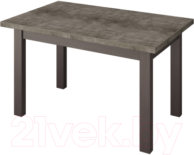 Обеденный стол Senira Кастусь 120-160x75 (бетон/венге)