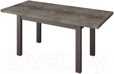 Обеденный стол Senira Кастусь 120-160x75 (бетон/венге)