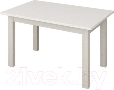 Обеденный стол Senira Кастусь 120-160x75 (белый/белый)