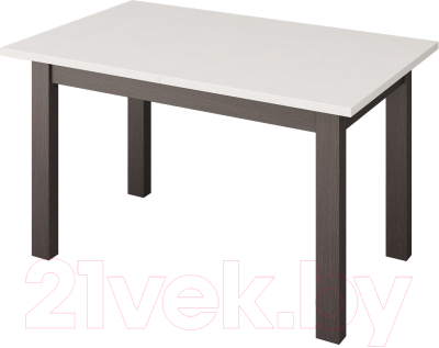 Обеденный стол Senira Кастусь 100-130x60 (белый/венге)