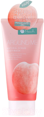 Скраб для тела Around Me Natural Scrub Body Wash Peach (200мл)
