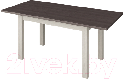 Обеденный стол Senira Кастусь 100-130x60 (венге/белый)