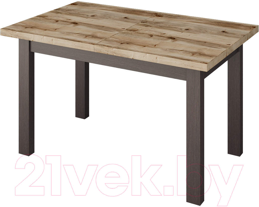 Обеденный стол Senira Кастусь 110-145x70 (береза сандал/венге)