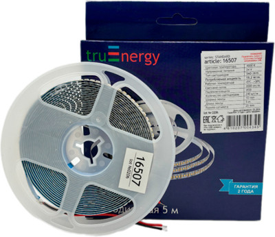 Светодиодная лента Truenergy 24V-240D 19.2W/m 4000K IP20 / 16507 (5м) - 