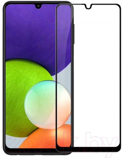 Защитное стекло для телефона Case Full Glue для Galaxy A22 4G (черный) — фото 1