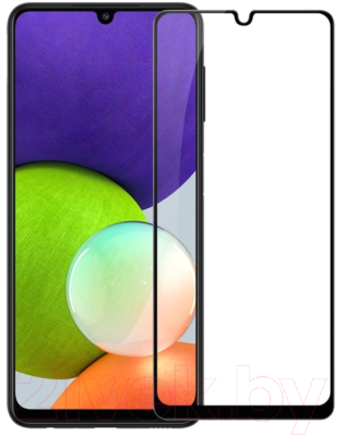 Защитное стекло для телефона Case Full Glue для Galaxy A22 4G (черный)