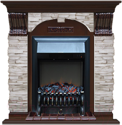 

Каминокомплект Glenrich, Арочный Fobos Black