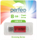 Миниатюра изображения товара USB flash накопитель Perfeo 8GB E01 / PF-E01R008ES (красный)