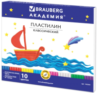 Пластилин Brauberg Академия / 103255 (10цв) - 