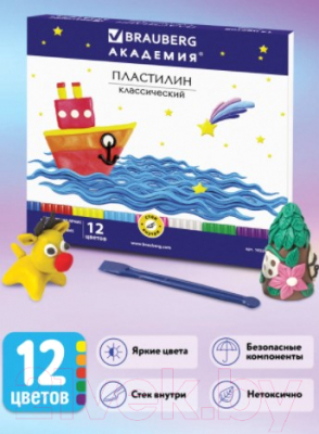 Изображение товара Пластилин Brauberg Академия / 103256 (12цв)