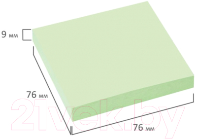 Блок для записей Brauberg Пастельный / 122696 (зеленый)
