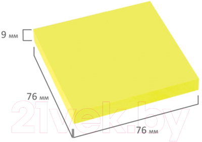 Изображение товара Блок для записей Brauberg Неоновый / 122702 (желтый)