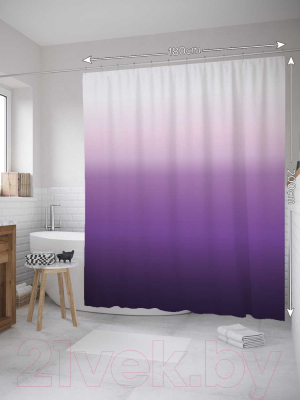 Шторка-занавеска для ванны JoyArty Фиолетовый градиент / sc_8604