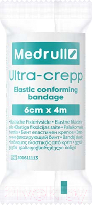 

Бинт медицинский Medrull, Белый, Марлевый Н/СТ