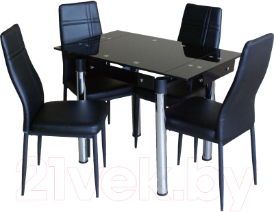 Обеденный стол Баобаб В08-76 (черный)
