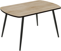 Обеденный стол ВВР ЛДСП 110x70 (дуб сонома/подстолье конус черный) - 