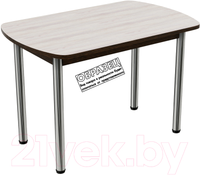 Обеденный стол ВВР ЛДСП 110x70 (ясень анкор светлый/подстолье прямое белый)