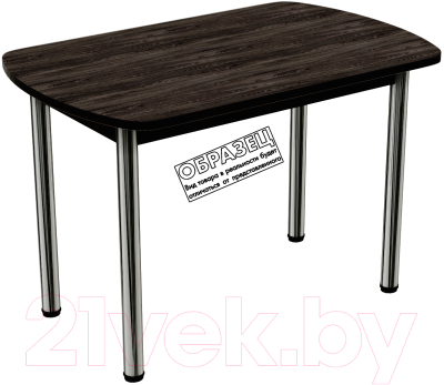 Обеденный стол ВВР ЛДСП 110x70 (дуб венге/подстолье прямое белый)