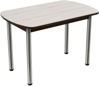 Обеденный стол ВВР ЛДСП 110x70 (ясень анкор светлый/подстолье прямое серый) - 