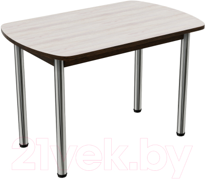 Обеденный стол ВВР ЛДСП 110x70 (ясень анкор светлый/подстолье прямое серый)