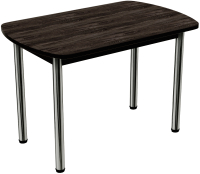 Обеденный стол ВВР ЛДСП 110x70 (дуб венге/подстолье прямое серый) - 