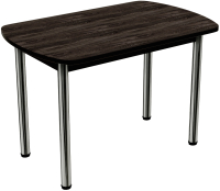 Обеденный стол ВВР ЛДСП 110x70 (дуб венге/подстолье прямое хром) - 