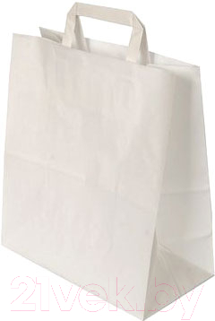 Набор бумажных пакетов Krafteco Крафт 80г 240x140x280 (300шт, белый)