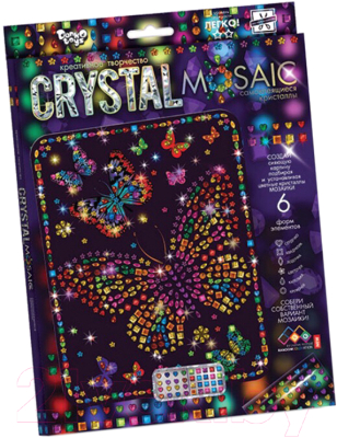 Набор алмазной вышивки Danko Toys Crystal Mosaic Бабочки / CRM-01-08