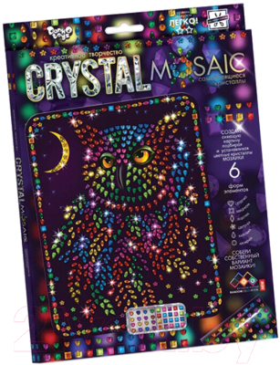Набор алмазной вышивки Danko Toys Crystal Mosaic Сова / CRM-01-06