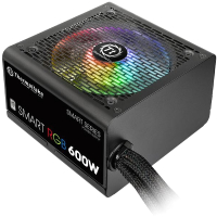 Блок питания для компьютера Thermaltake ATX 600W Smart RGB 600 80+ / PS-SPR-0600NHSAWE-1 - 