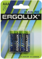 Комплект батареек Ergolux LR03 Alkaline BL-4 (1.5В) - 