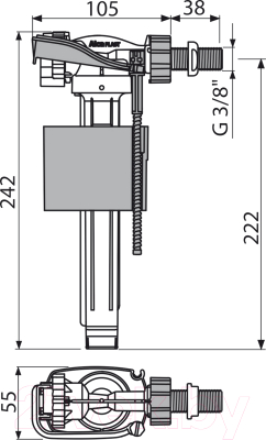Изображение товара Арматура Alcadrain A150-3/8"