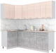 Готовая кухня Интерлиния Мила Лайт 1.2x2.4 (вудлайн кремовый/бетон/бискайская сосна) - 