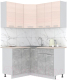 Готовая кухня Интерлиния Мила Лайт 1.2x1.5 (вудлайн кремовый/бетон/бискайская сосна) - 