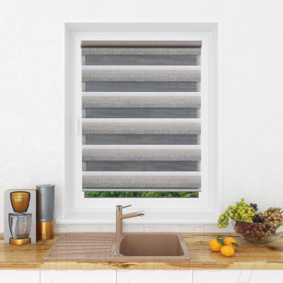 Рулонная штора Lm Decor Дабл ДН LB 55-04 150x170 (серый)