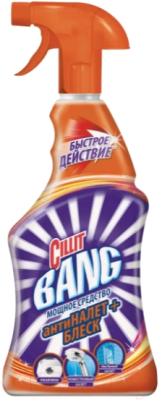 

Чистящее средство для ванной комнаты Cillit Bang, Антиналет+блеск Мощное средство