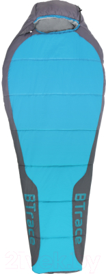Спальный мешок BTrace Snug S Size / S0573 (правый, серый/синий)