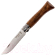 Нож туристический Opinel №8 / 002022 (нержавеющая сталь, орех) - 