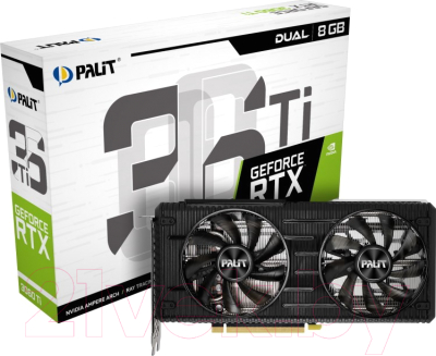 Видеокарта Palit GeForce RTX 3060Ti Dual V1 8GB (NE6306T019P2-190AD)