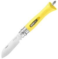 Нож складной Opinel № 09 Diy / 001804 (нержавеющая сталь/сменные биты/желтый) - 