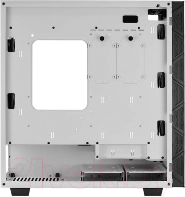Корпус для компьютера AeroCool Flo Saturn / FRGB-G-WT-V1 (белый)