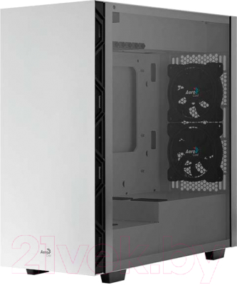 Корпус для компьютера AeroCool Flo Saturn / FRGB-G-WT-V1 (белый)