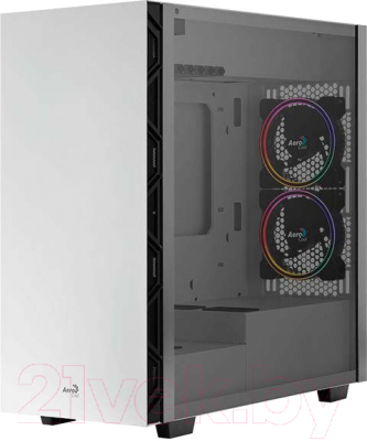 Корпус для компьютера AeroCool Flo Saturn / FRGB-G-WT-V1 (белый)