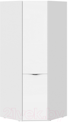 Шкаф ТриЯ Глосс со стеклянной дверью СМ-319.07.311 (белый глянец/стекло)