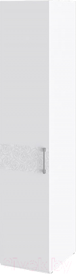 Шкаф-пенал ТриЯ Скарлет с 1-й дверью с рисунком СМ-339.07.001 L (белый глянец)